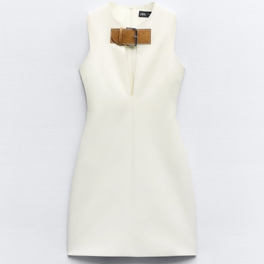 ZARA BELTED TAILORED DRESS